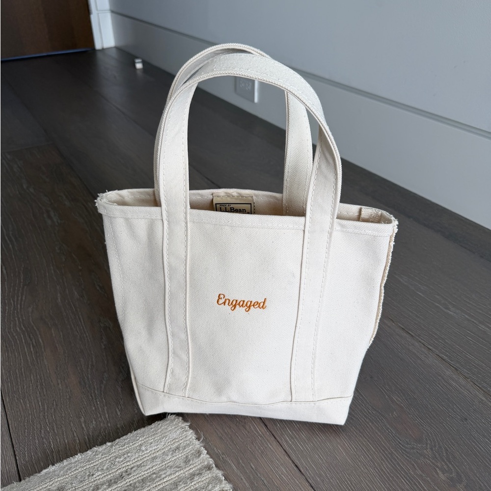 LL Bean white tote
